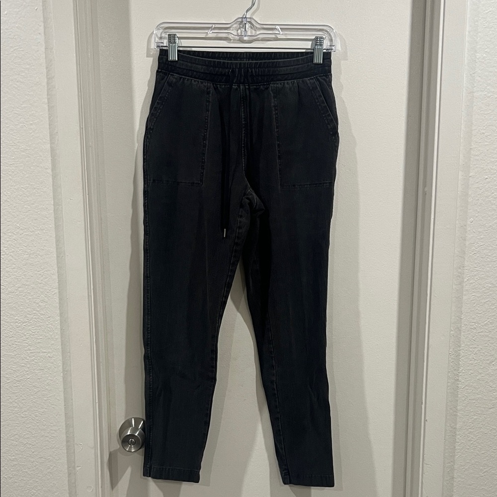 Uniqlo Dark Grey/Black Women's Joggers Stretchy Denim